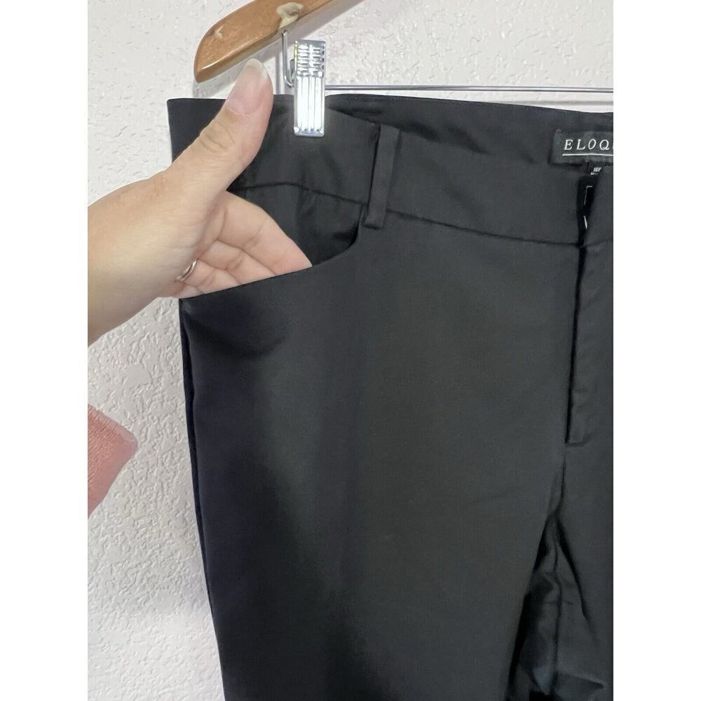 Eloquii Pants Black Stretch Trousers Office Work Plus Size 16 Pockets Career - Picture 7 of 9